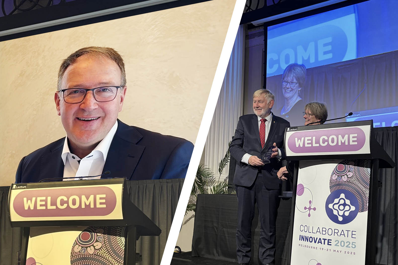 A meeting of two industry leaders that includes the Hon. Don Farell MP and Dr Matthias Raab, CEO of CO2CRC.